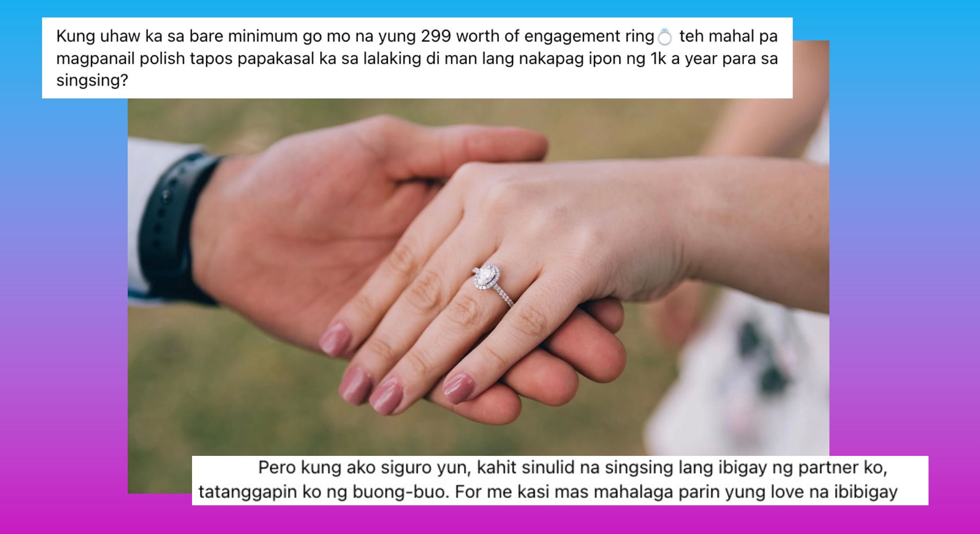 %E2%80%98Cant Buy Me Ring Php 299 engagement ring issue sparks another intense discussion about juggling love and finances pop inqpop 1