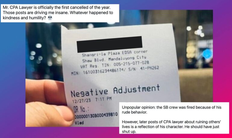 CPA-Lawyer gets blasted on social media for his ‘compassionate’ posting of his Christmas Day visit at a popular coffee shop pop inqpop