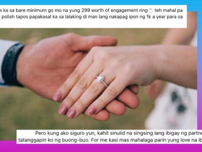 Php 299 engagement ring issue sparks another intense discussion on love and finances