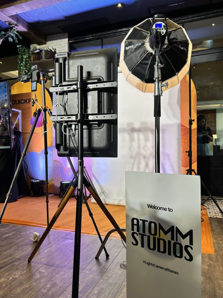 Self-shoot photo booth set up by Atomm Studios
