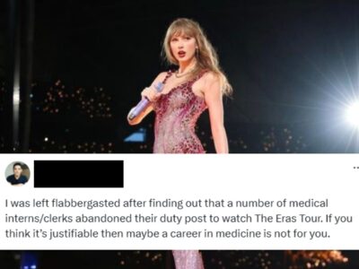 Internet responds to tweet slamming medical interns and clerks for watching The Eras Tour
