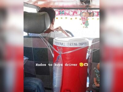 Jeepney driver in Tarlac gives free drinking water to passengers amid scorching summer heat