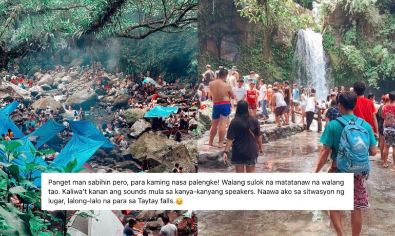 'Taytay Falls or sea of people' Social media user expresses disappointment after seeing overcrowded tourist spot