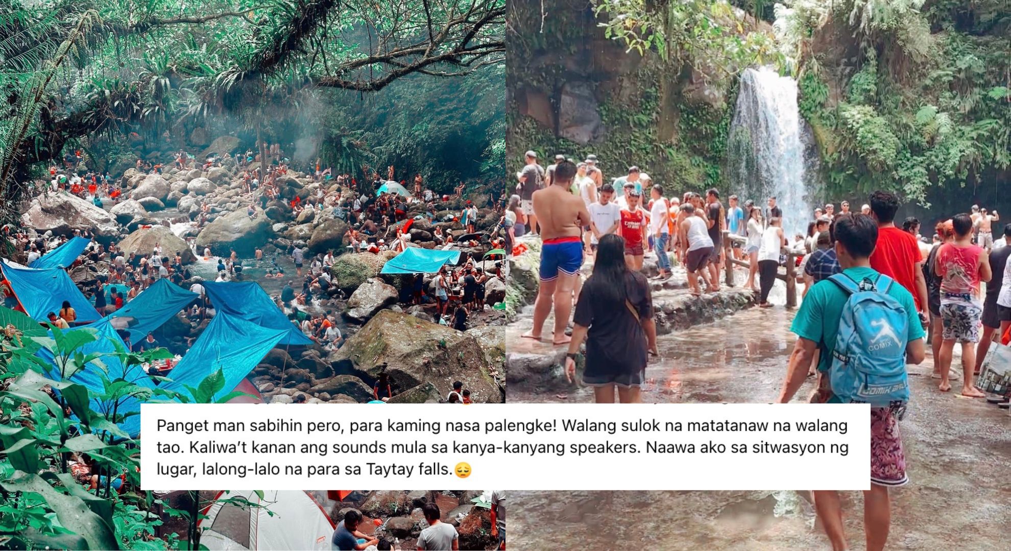 ‘Taytay Falls, or sea of people?:’ Social media user expresses disappointment over overcrowded tourist spot