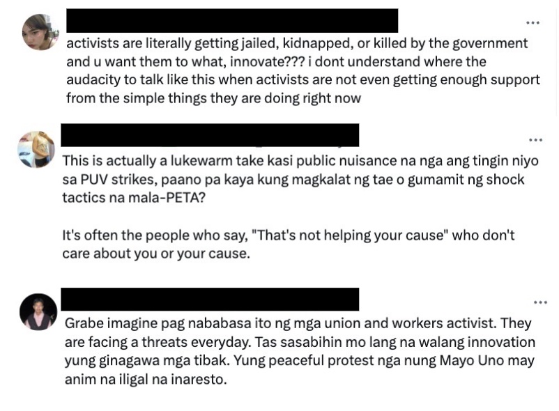 filipino x (twitter) user criticizes activism in the philippines, sparks online debate