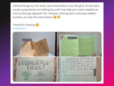 Proud ‘Bloom’ shares letters handwritten by BINI which were won at an auction