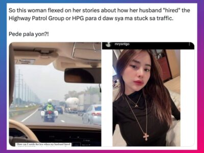 Influencer faces backlash for claiming husband ‘hired’ HPG Escort to avoid heavy traffic