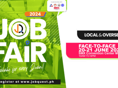 Figure out your next career move at the JobQuestPH Job Fair on June 20 & 21 at SMX Convention Center