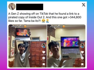 X (Twitter) user calls out Gen Z for pirating ‘Inside Out 2,’ ends up opening divisive convo on piracy in PH