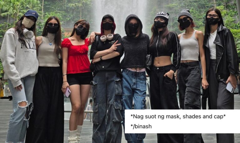 Controversy erupts over BINI members' use of face masks and hats at airport