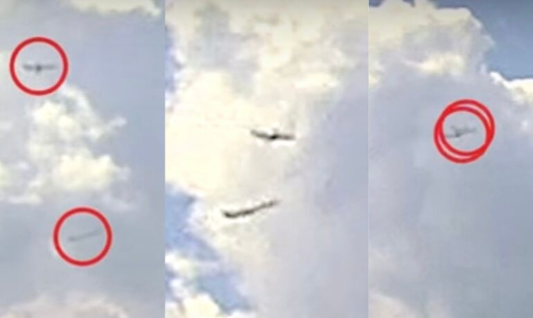 Two planes in New York caught on camera almost colliding mid-air