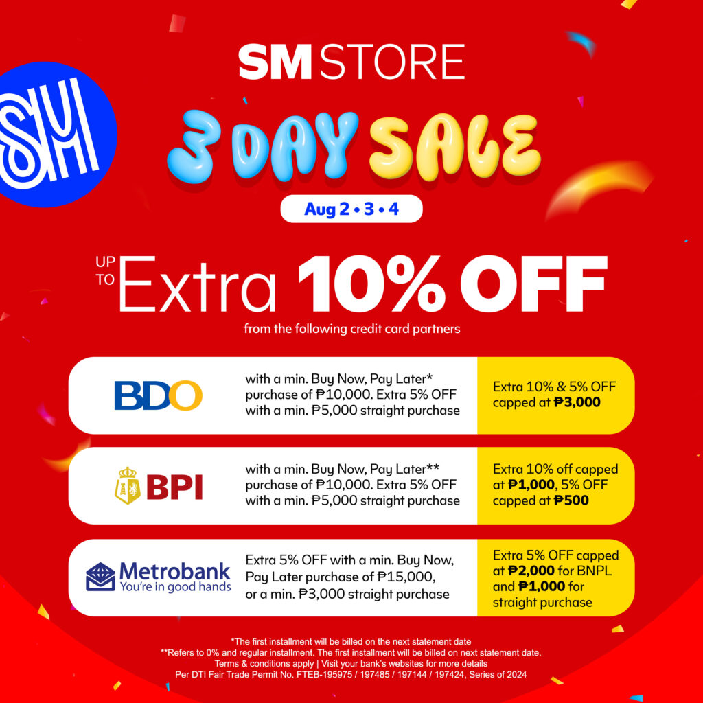 Every Deal You Shouldn’t Miss Every Day, this SM Store 3 Day Sale!