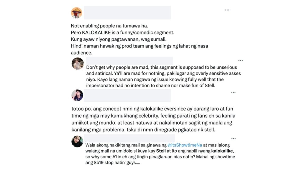 Comments about kalokalike