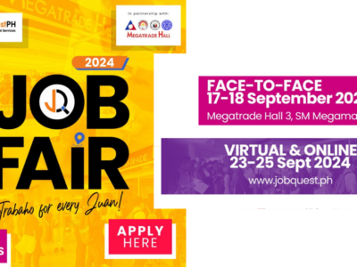 Elevate your career and join JobQuestPH’s onsite and virtual job fairs this September