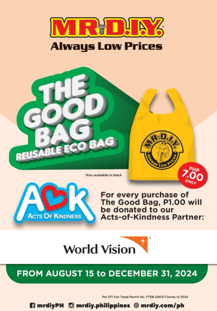 The good deeds continue with MR.DIY Philippines’ 'The Good Bag' campaign 