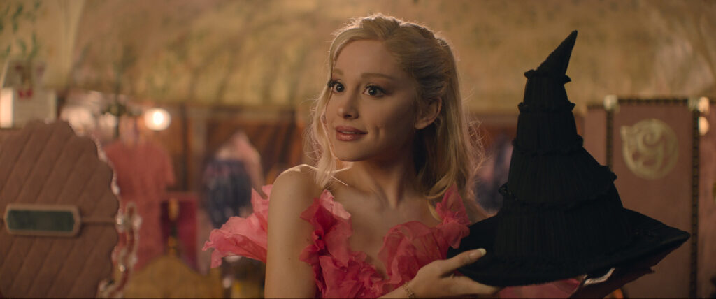 Ariana Granda is Glinda in WICKED, directed by Jon M. Chu