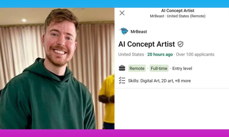 Social media users react as MrBeast seeks AI artist amid recent controversies