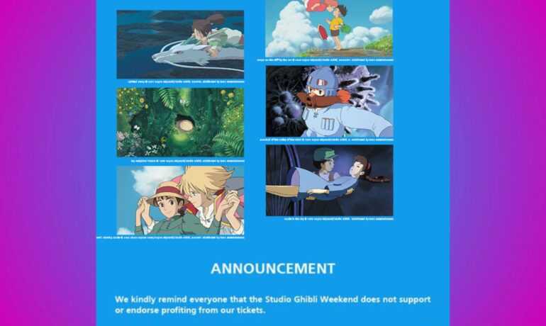 Studio Ghibli Weekend organizers call out resellers of free tickets