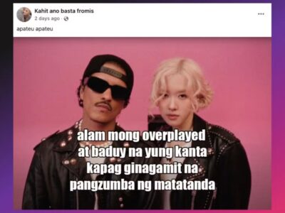 Reactions erupt over Facebook post calling ‘APT’ overplayed and ‘baduy’