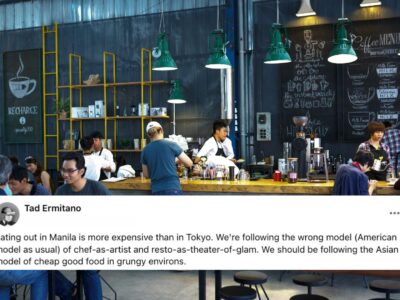 FB post sparks discourse on rising food prices and expensive dining in Manila