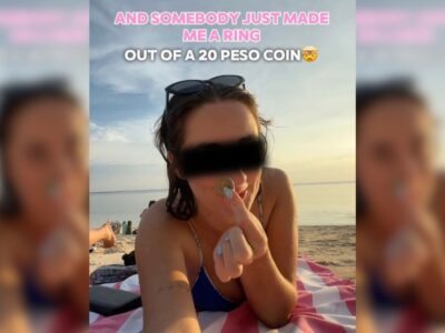 Foreign tourist shows off ring made from Philippine peso coin, raises concerns online