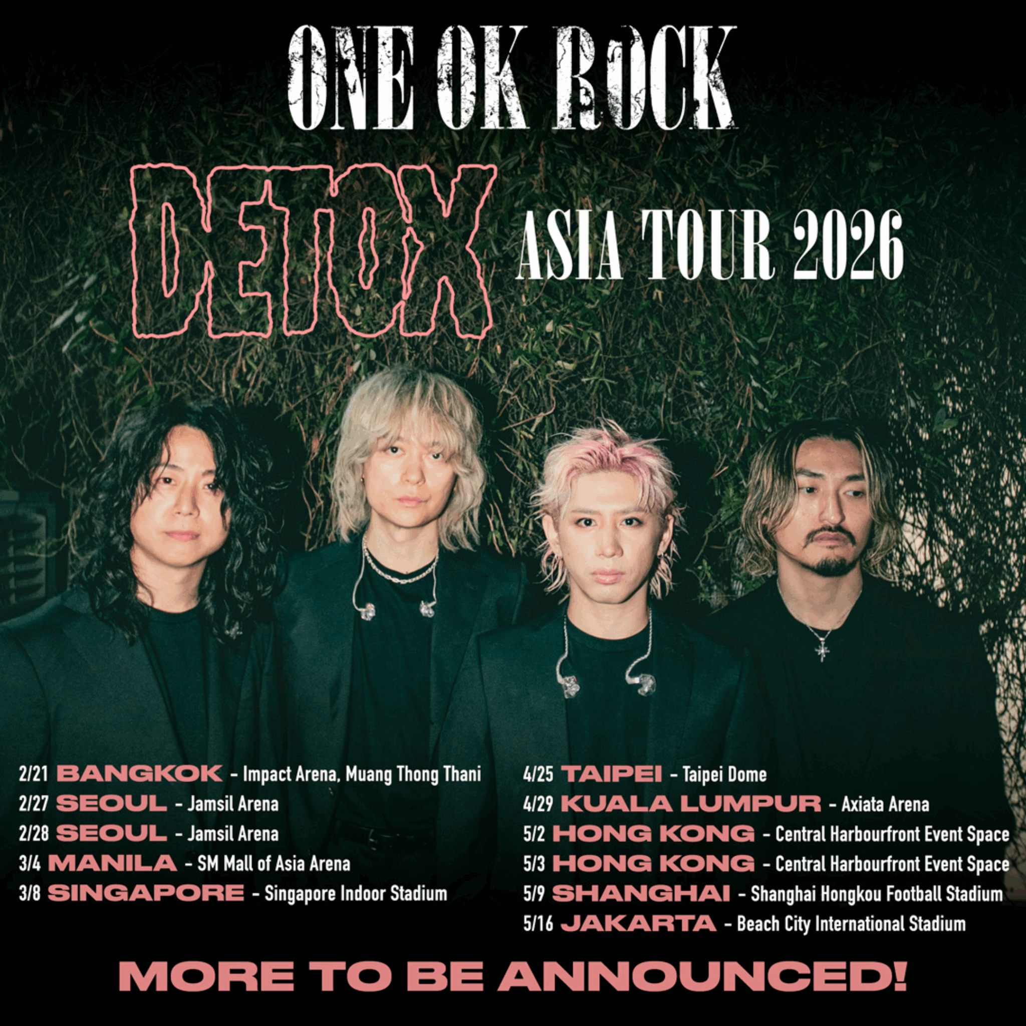ONE OK ROCK To Ignite Asia With Massive DETOX ASIA TOUR 2026 One Ok Rock 2026 Inqpop Pop 2048x2048