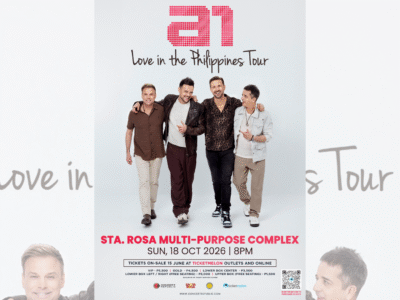 A1 expands ‘Love in the Philippines Tour 2026’ with third show in Santa Rosa Laguna