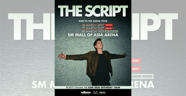 The Script adds third and final show on March 20 after selling out two shows in Manila