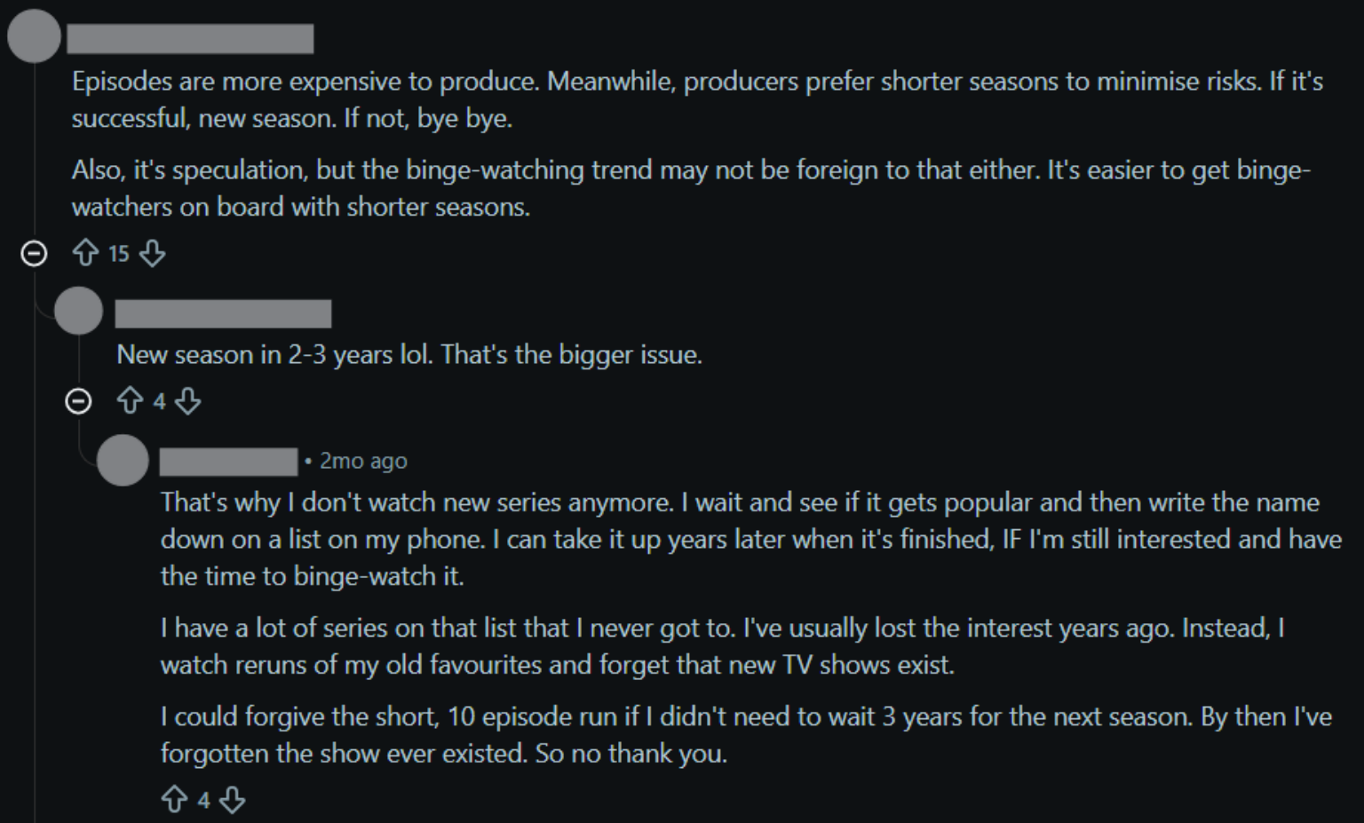 Reddit Files Once upon a time, television had more than eight episodes